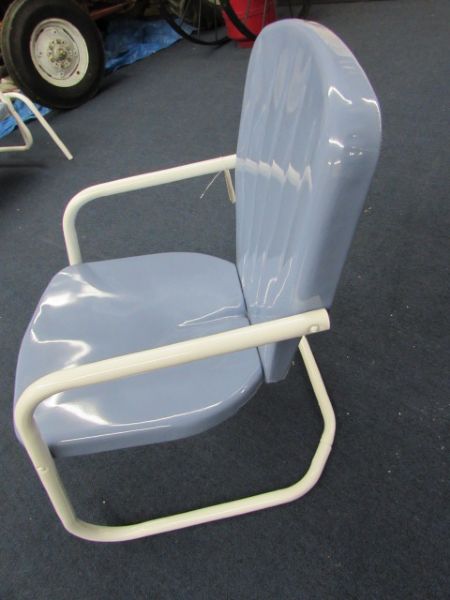 BEAUTIFULLY RESTORED, RETRO, POWDER COATED PATIO CHAIR ***NO RESERVE**