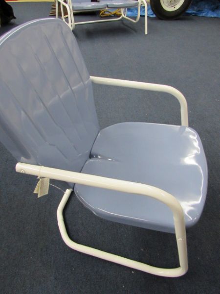 BEAUTIFULLY RESTORED, RETRO, POWDER COATED PATIO CHAIR ***NO RESERVE**