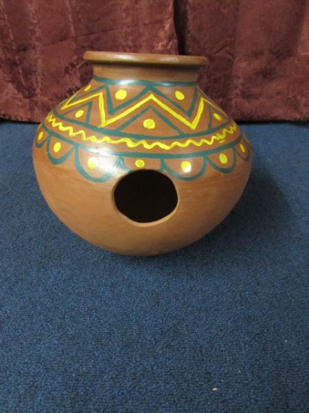 TWO GHATAM MATKA INDIAN POTTERY JUG DRUMS