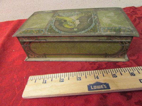 ANTIQUE TIN WHITMANS CANDY BOX