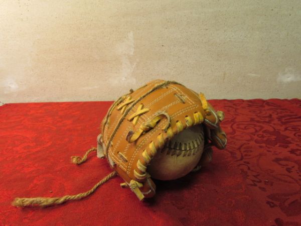 TWO KID'S BASEBALL MITTS