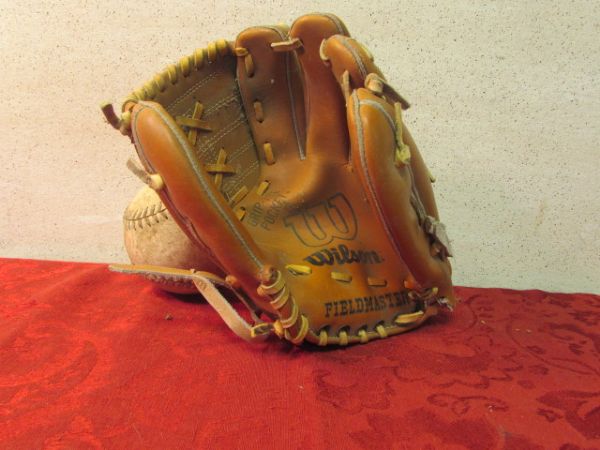 TWO KID'S BASEBALL MITTS