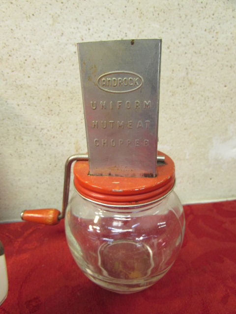 Vintage Androck Nut Meat Chopper With Original Jar, Manual Nut