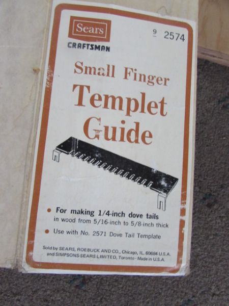 CRAFTSMAN FINGER TEMPLET GUIDE & ROUTER DOVETAIL TEMPLATE