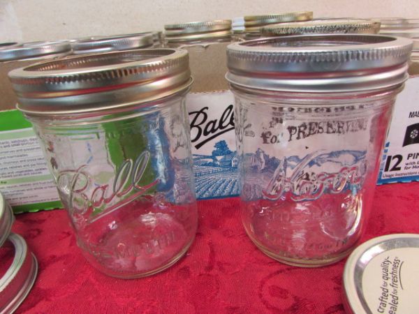 TWO CASES OF CANNING JARS