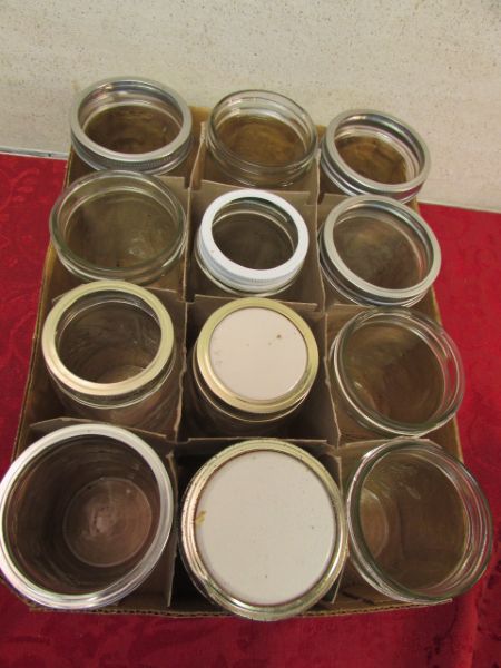 TWO CASES OF CANNING JARS