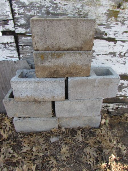 EIGHT CINDER BLOCKS