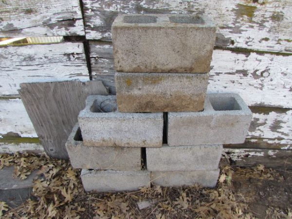 EIGHT CINDER BLOCKS