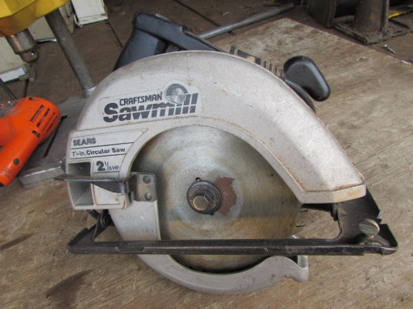 CRAFTSMAN CIRCULAR SAW, BENCH DRILL PRESS & DRILL