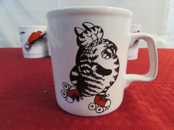 CATS TO MAKE YOU LAUGH - CUPS, PLACEMATS, TOWELS.