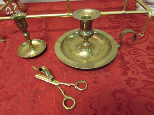 CANDLE HOLDER, BRASS CANDLESTICK HOLDERS, CANDLE SNUFFER & MORE