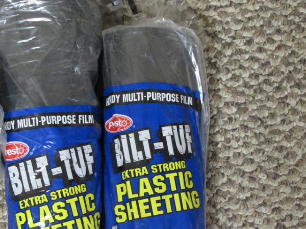 THREE ROLLS PLASIC SHEETING