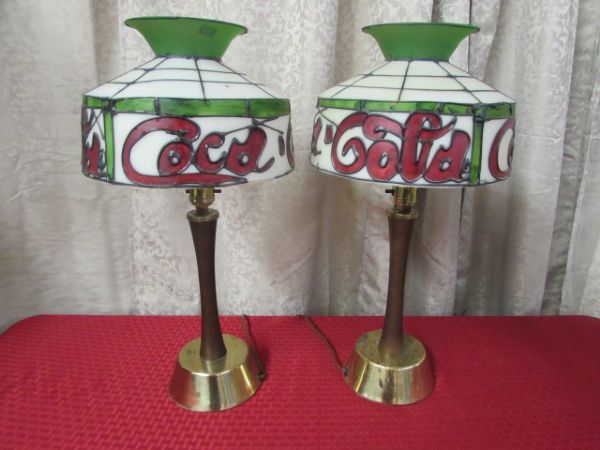 VINTAGE COCA COLA TABLE LAMPS