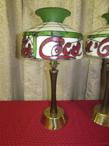 VINTAGE COCA COLA TABLE LAMPS