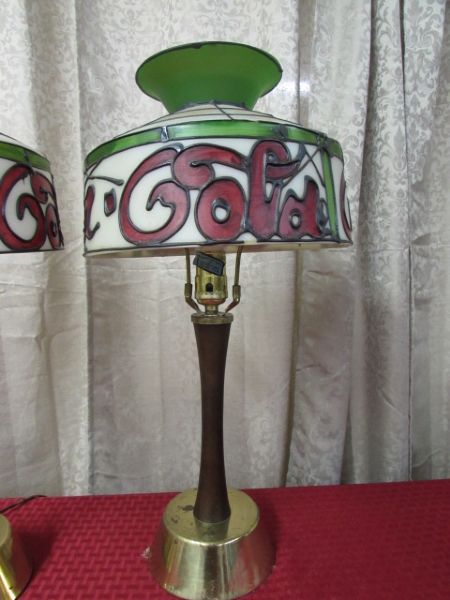 VINTAGE COCA COLA TABLE LAMPS