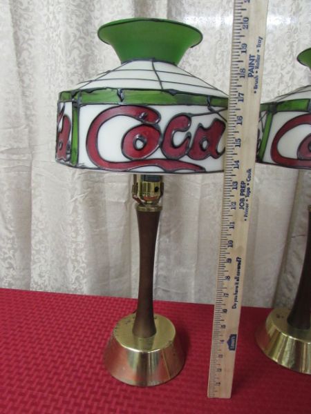 VINTAGE COCA COLA TABLE LAMPS