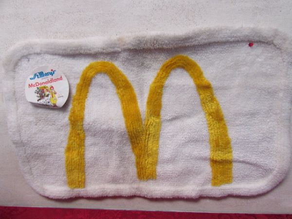 MCDONALD'S  PLAYSKOOL TOY,  8 MUGS & A GOLDEN ARCHES RUG