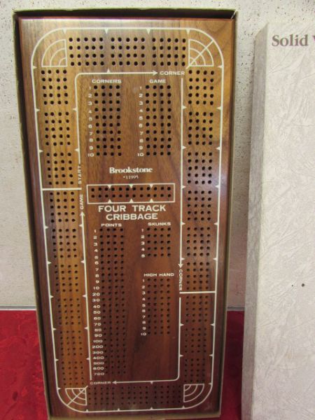 Lot Detail BROOKSTONE WALNUT CRIBBAGE BOARD