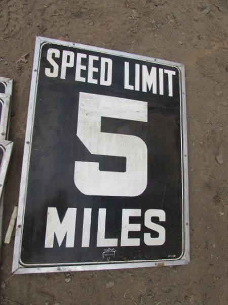 FOUR 5 MPH SPEED LIMIT SIGNS