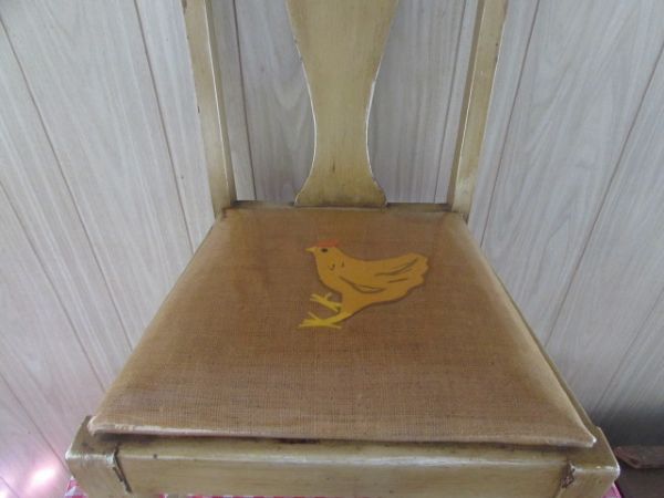 SIDE CHAIR WITH HEN SEAT