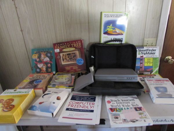 TOSHIBA 445CDX SATELLITE PRO LAPTOP COMPUTER, LOTS OF SOFTWARE & BOOKS