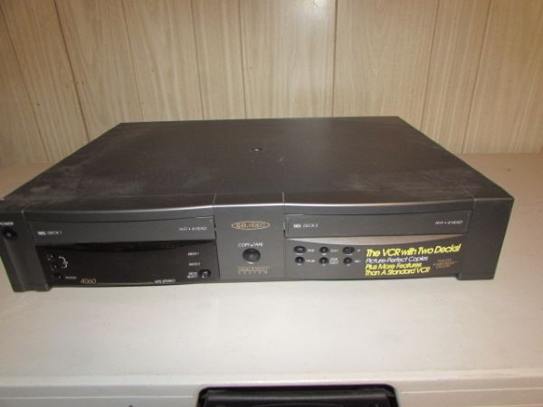 GO VIDEO DUAL DECK VCR PLAYER RECORDER