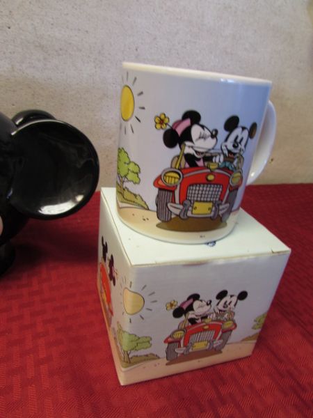 VINTAGE MICKEY MOUSE TEAPOT, MUGS & MORE