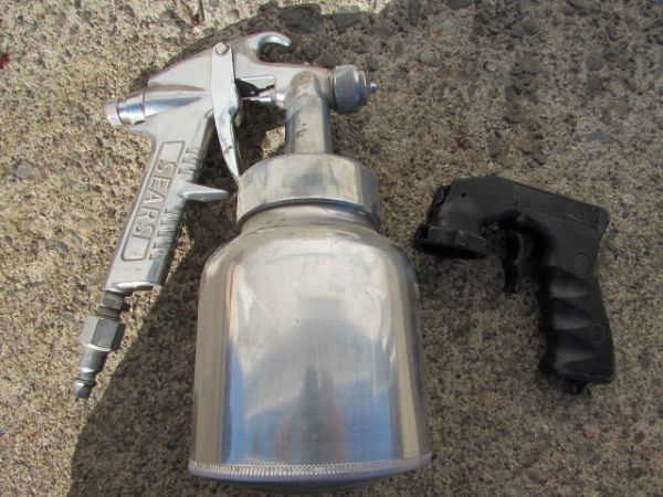 SEARS & ROEBUCK PAINT SPRAYER GUN, VINTAGE OIL CANS, HARDWARE  & MORE