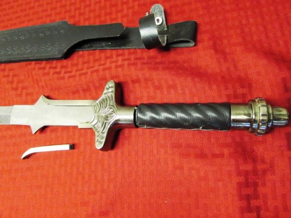 SHARP SWORD WITH LEATHER SHEATH