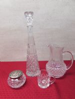 YOUR SOON TO BE FAVORITE!  LEAD CRYSTAL DECANTER, MUG & WATER PITCHER