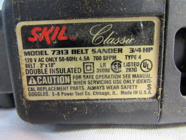 SKIL BELT SANDER & CONCRETE TOOLS 