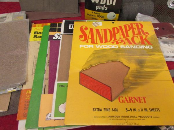 SAND PAPER, HONING STONES & FILES