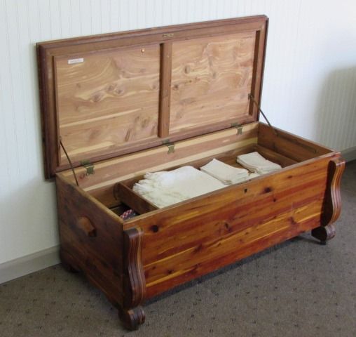 THE SWEET SMELL OF CEDAR EMINATES FROM THIS VINTAGE CEDAR CHEST