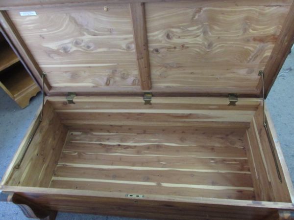 THE SWEET SMELL OF CEDAR EMINATES FROM THIS VINTAGE CEDAR CHEST