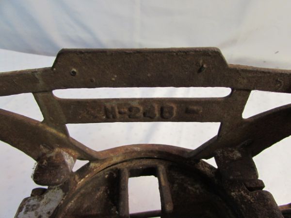 ANTIQUE CAST IRON HAY TROLLEY