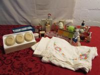 PERFUMED HAND SOAP, VINTAGE PERFUME IN ORIGINAL BOXES, LINENS & MORE