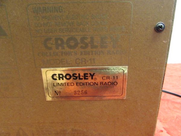 LIMITED EDITION  JUKEBOX REPLICA CROSLEY CR-11 AM/FM RADIO/CASSETTE PLAYER 