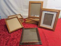 13 LIKE NEW WOODEN PICTURE FRAMES