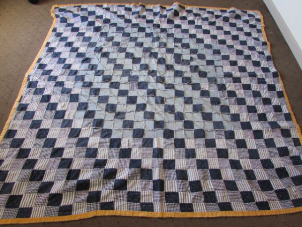 HANDMADE DENIM PATCHWORK QUILT