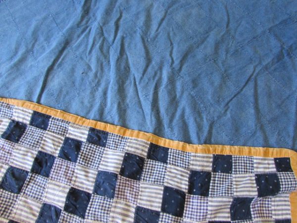 HANDMADE DENIM PATCHWORK QUILT