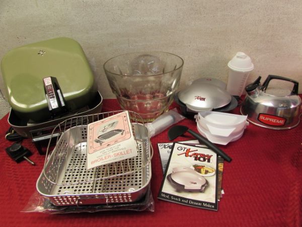 MORE NEW APPLIANCES FOR YOU!  ELECTRIC BROILER SKILLET, GT EXPRESS, LG GLASS BOWL