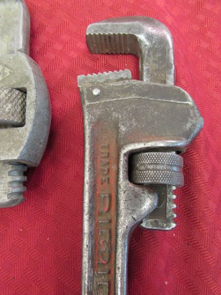 SET OF 4 PIPE WRENCHES