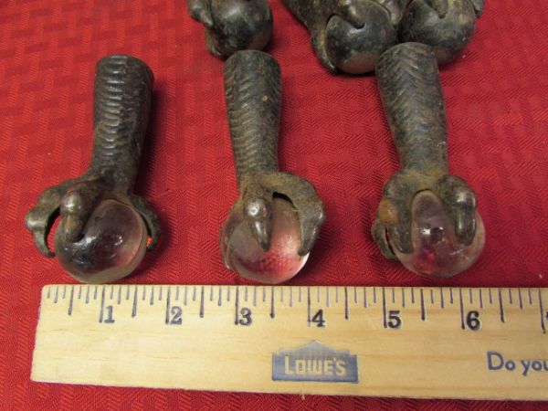 ANTIQUE FURNITURE CLAW FEET 