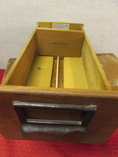 VINTAGE SINGLE DRAWER CARD FILE & A DIAL ADDRESS BOOK