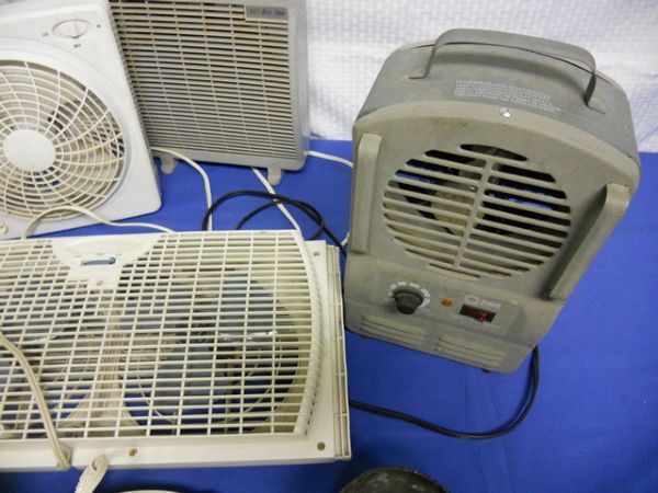 Fan and heater lot.