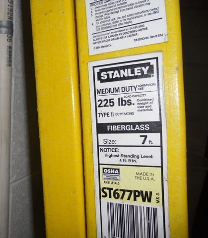 7 ft. Stanley step ladder.