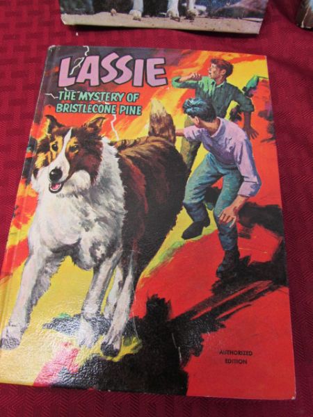 FOUR VINTAGE LASSIE BOOKS