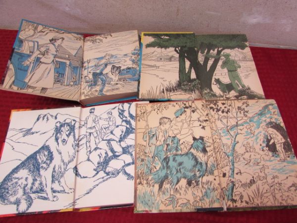 FOUR VINTAGE LASSIE BOOKS