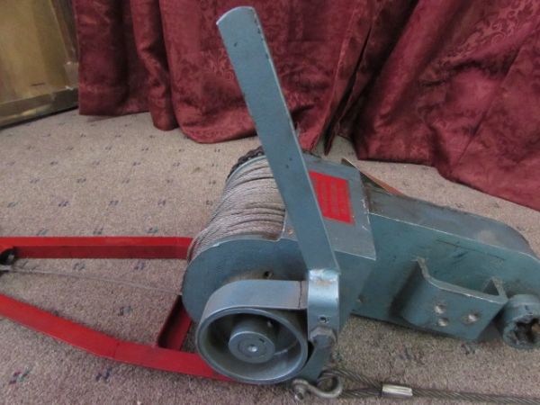 LEWIS MANUFACTURING CO. CHAINSAW WINCH - LABOR SAVING WINCH FOR HARD TO REACH PLACES