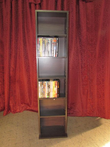 SHELVING UNIT WITH DVD'S